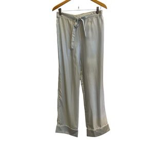 Ettitude Starlight Blue Stripes Sateen Pajama Pants sz M